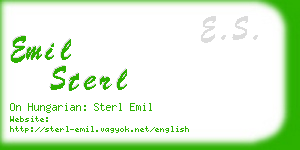 emil sterl business card